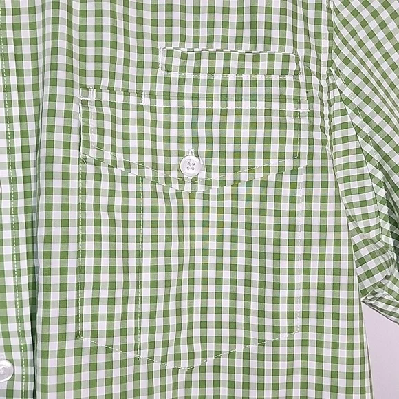 Duluth Trading Co. Mens short sleeve button down Large shirt Green - Picture 3 of 8